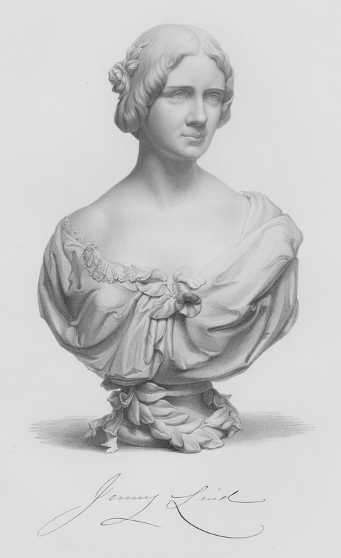 Jenny Lind, fra busten af J Durham, graveret af W Roffe efter en tegning af F Roffe (gravering) af William John Roffe