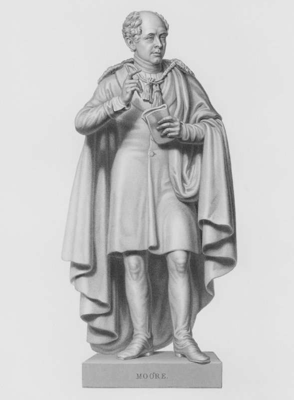 Moore, graveret af W Roffe fra statuen af C Moore, MRIA (gravering) af William John Roffe
