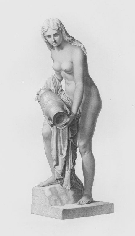 Danaiden, indgraveret af W Roffe fra statuen af C Rauch (gravering) af William John Roffe