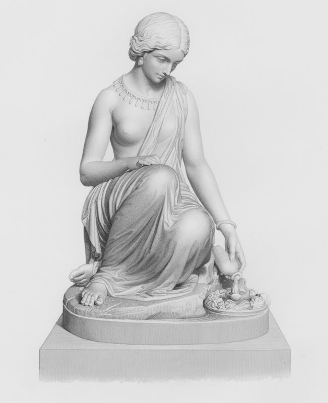 The Lamp of the Ganges, graveret af W Roffe fra statuen af H Timbrell (gravering) af William John Roffe