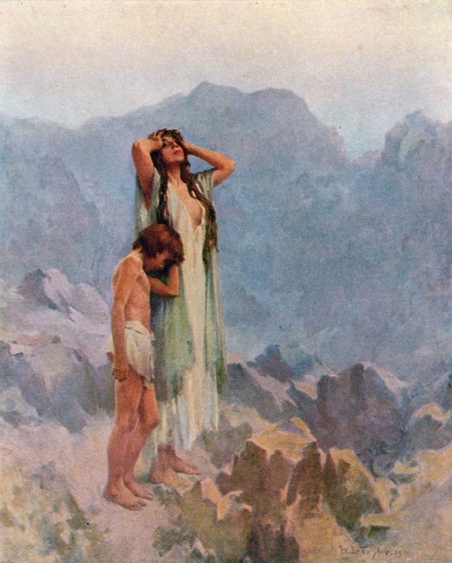Hagar og Ismael i ørkenen af William Ladd Taylor