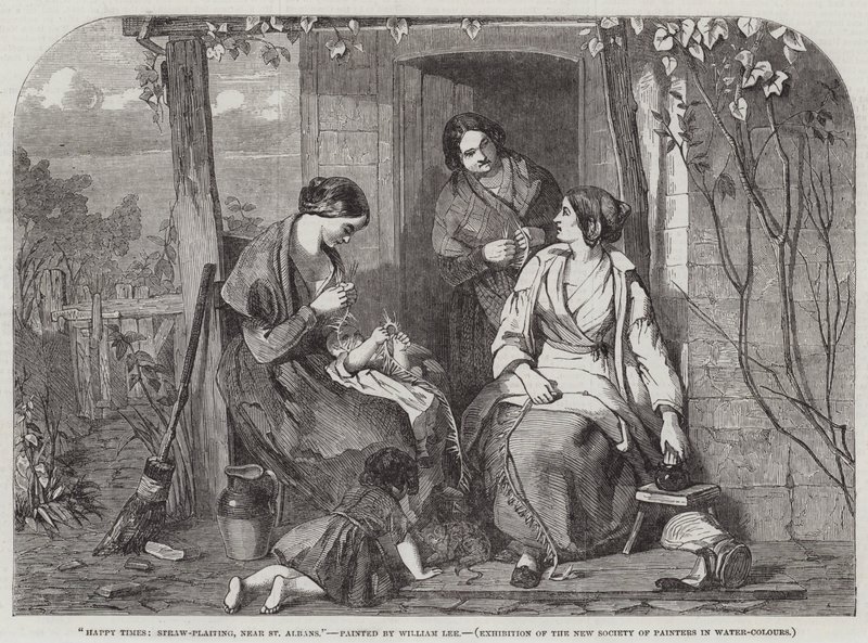 Happy Times, Straw-Plaiting, nær St Albans af William Lee