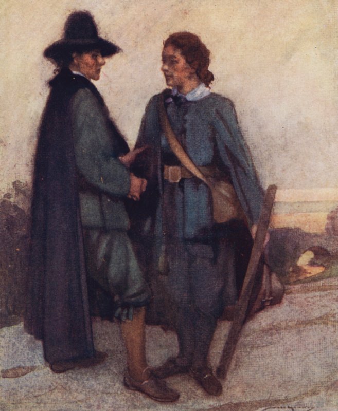 Illustration til The Compleat Angler af Izaak Walton (farve litho) af William Lee Hankey