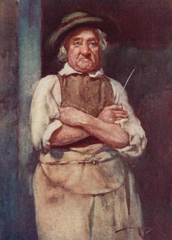 Illustration til The Deserted Village af Oliver Goldsmith (farve litho) af William Lee Hankey