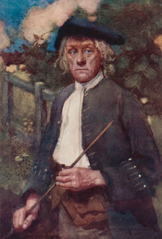 Illustration til The Deserted Village af Oliver Goldsmith (farve litho) af William Lee Hankey