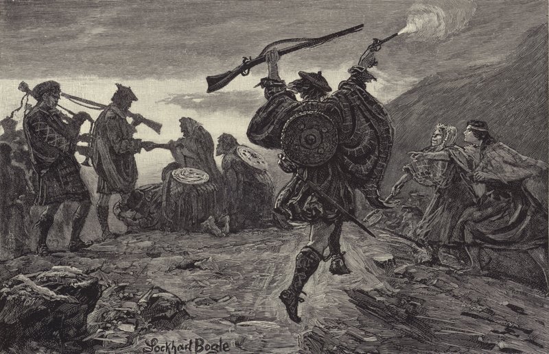 Rob Roy budt velkommen af sin klan af William Lockhart Bogle