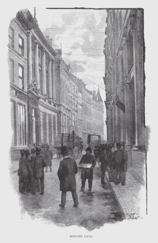 Mincing Lane (litho) af William Luker