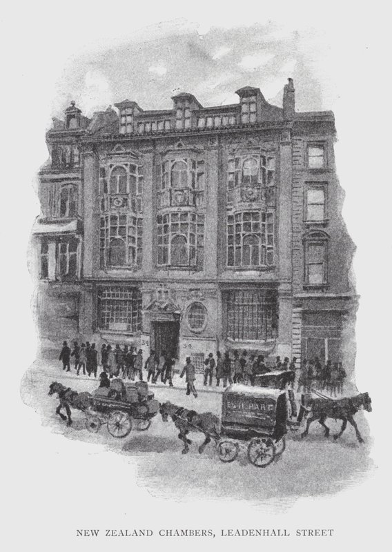 New Zealand Chambers, Leadenhall Street (litho) af William Luker
