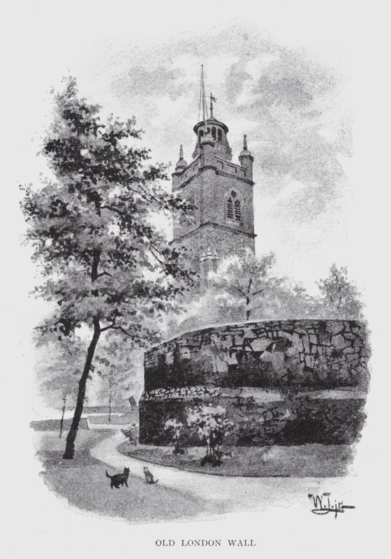 Old London Wall (litho) af William Luker