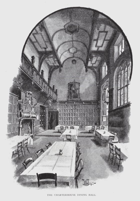 Charterhouse Dining Hall (litho) af William Luker