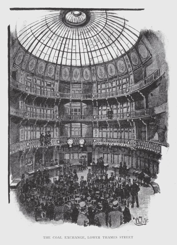 The Coal Exchange, Lower Thames Street (litho) af William Luker
