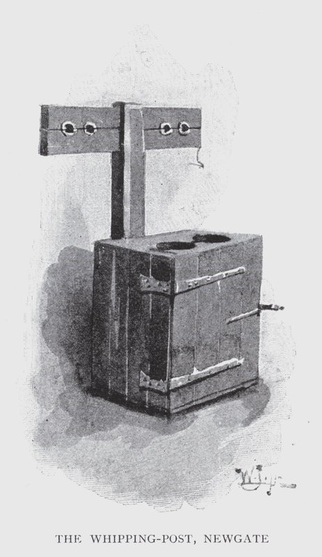 The Whipping-Post, Newgate (litho) af William Luker