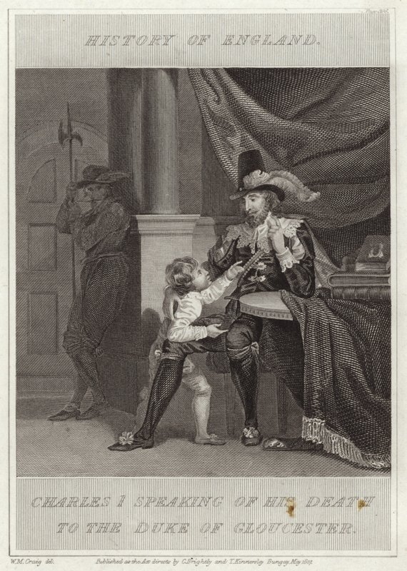Charles I taler om sin død til hertugen af Gloucester af William Marshall Craig