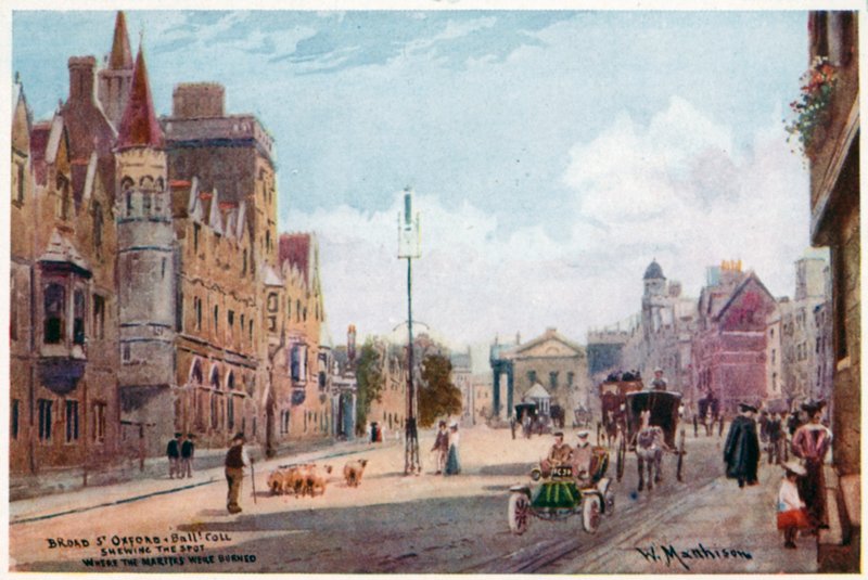 Broad St, Oxford, og Balliol College af William Matthison