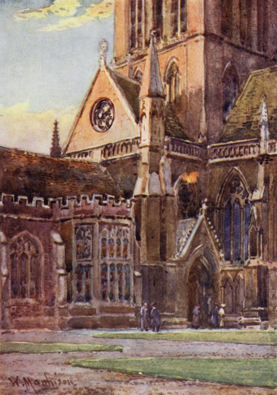 Indgang til St Johns College Chapel fra First Court af William Matthison