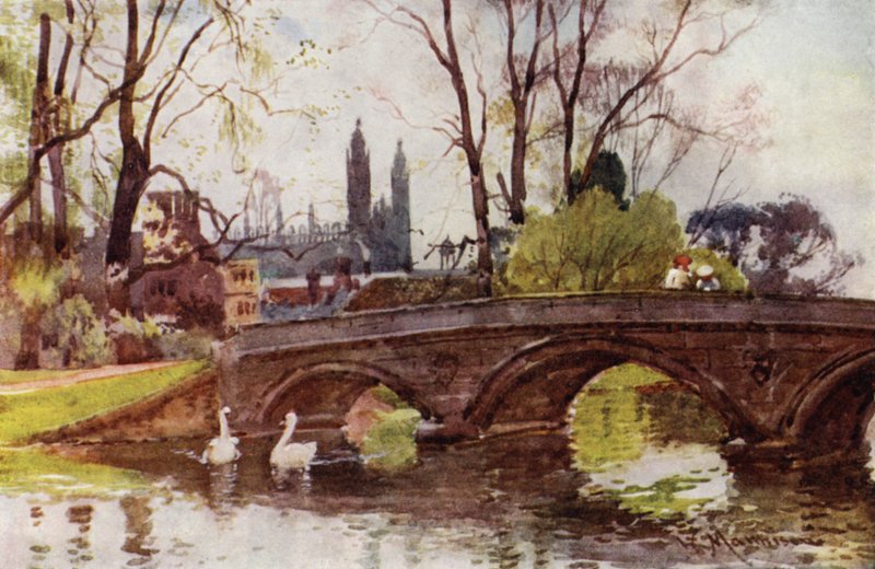Trinity Bridge, Kings College Chapel i afstanden af William Matthison