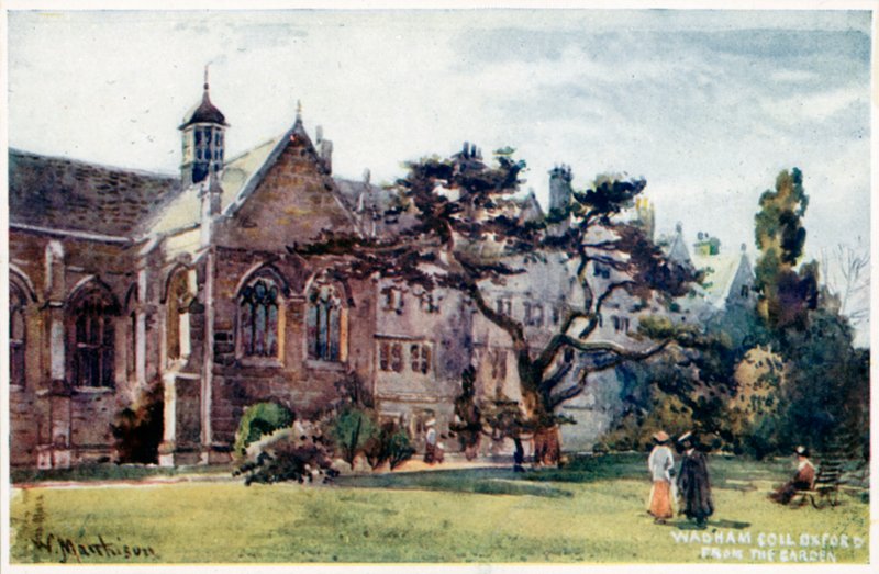 Wadham College fra haven af William Matthison
