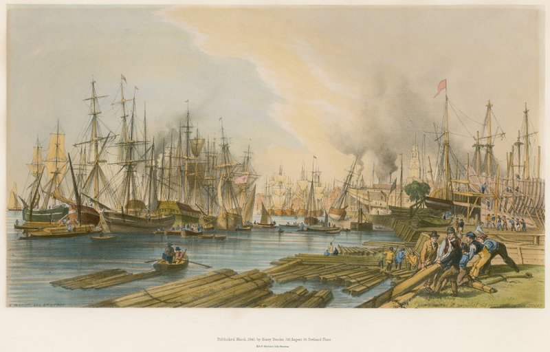 Skibsbygning i Limehouse, præsidenten på aktierne af William Parrott