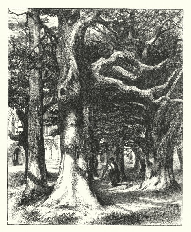 Vejen til kapitelhuset (gravering) af William Paton Burton