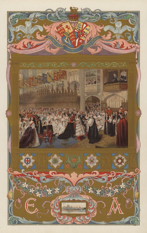 Den fremtidige kong Edward VII og dronning Alexandras bryllup i St George