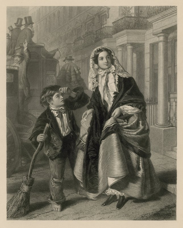 Den krydsende fejemaskine af William Powell Frith