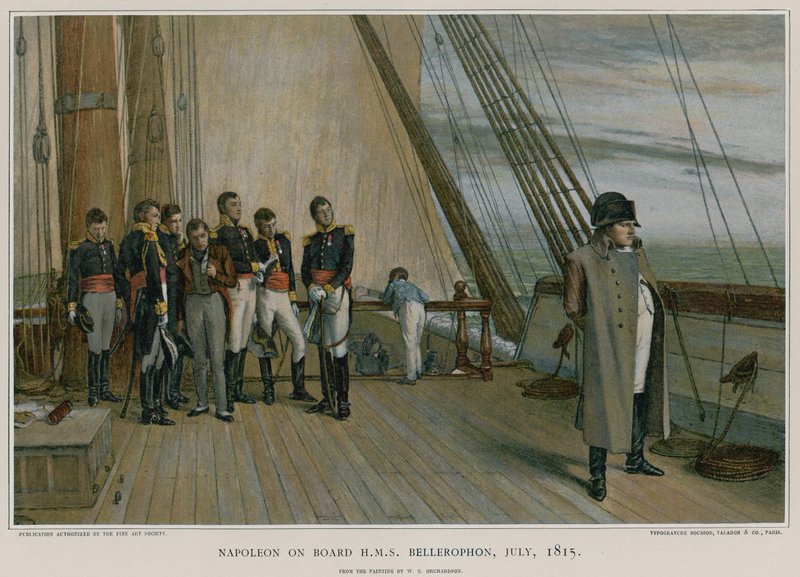 Napoleon ombord på HMS Bellerophon af William Quiller Orchardson