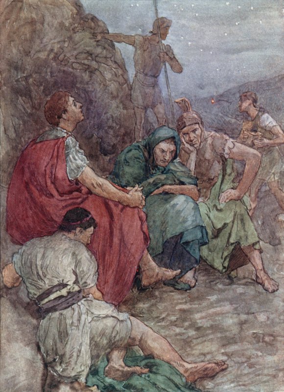 Brutus og hans ledsagere efter slaget ved Filippi af William Rainey