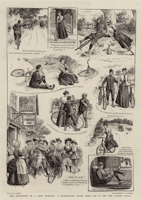 The Adventures of a Lady Scorcher, a hairbreadth flugt fra en af de nye cyklist politi af William Ralston