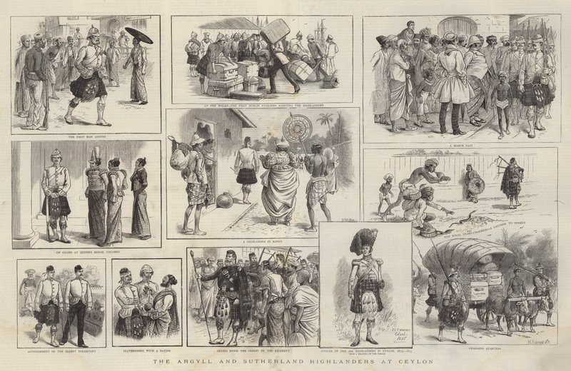 Argyll and Sutherland Highlanders på Ceylon af William Ralston
