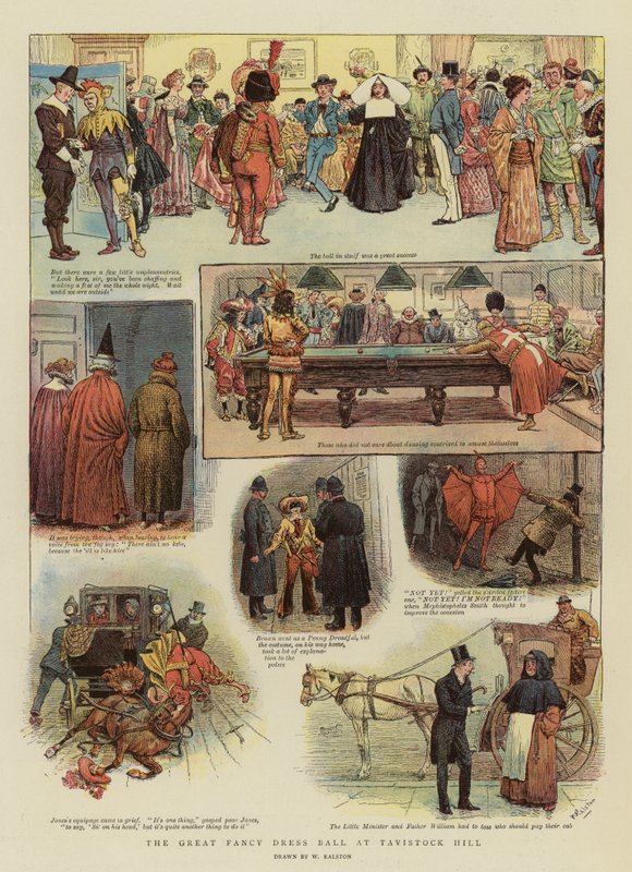 The Great Fancy Dress Ball på Tavistock Hill af William Ralston