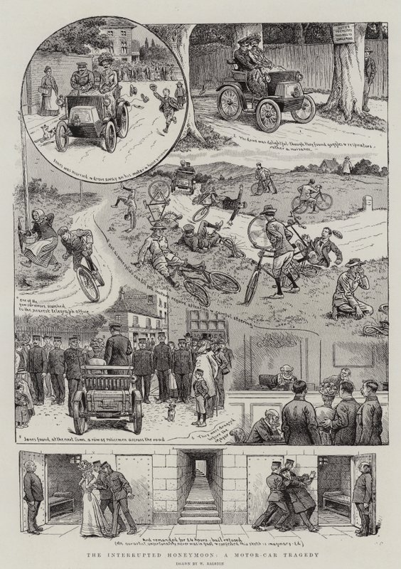 Den afbrudte bryllupsrejse, en biltragedie af William Ralston