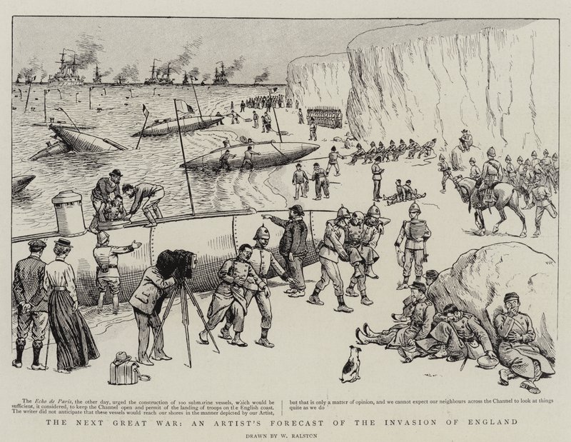 Den næste store krig, en kunstners prognose for invasionen af England af William Ralston