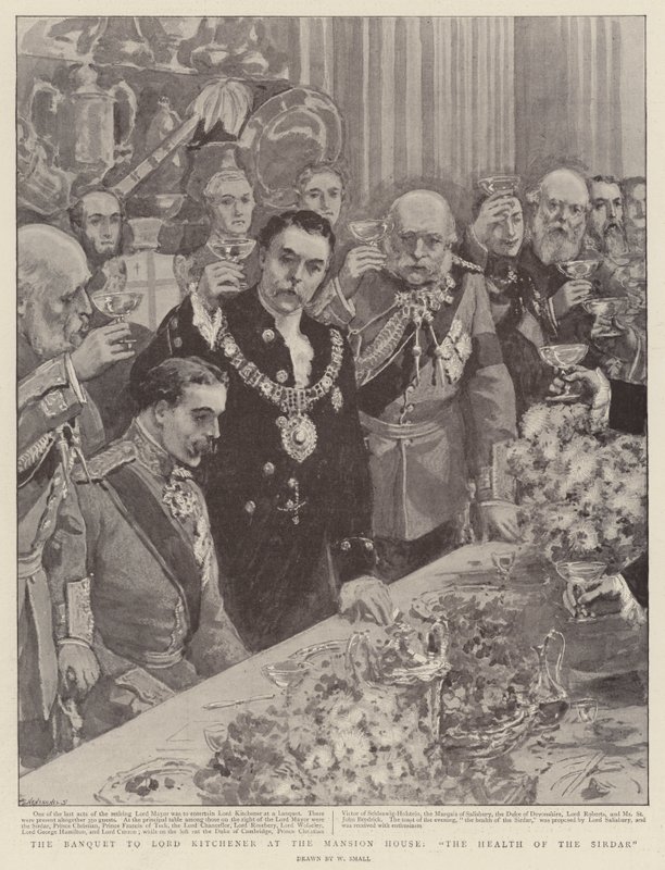 Banketten til Lord Kitchener i Mansion House, The Health of the Sirdar af William Small