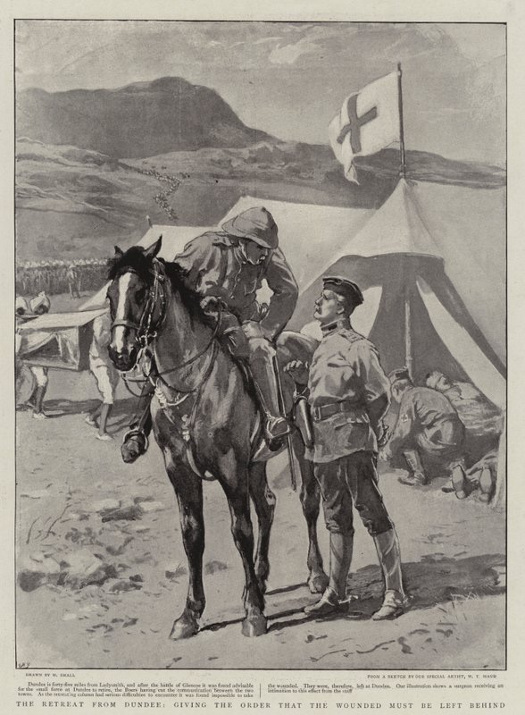 Tilbagetoget fra Dundee, der giver ordren om, at de sårede skal efterlades af William Small