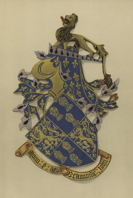 Sir John Beaumont, Lord Beaumont, 1393-1396 (chromolitho) af William St John Hope