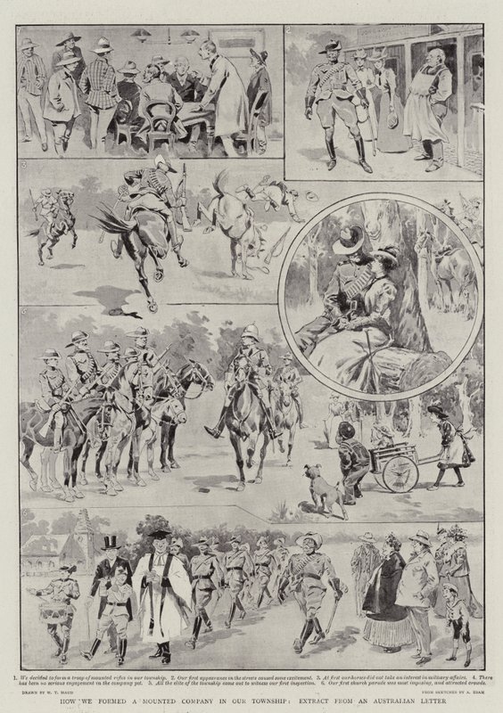 Hvordan vi dannede et rytterkompagni i vores bydel, uddrag af et australsk brev af William T. Maud