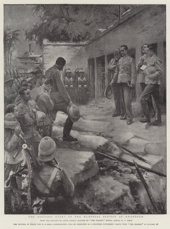 Til minde om Gordon, den historiske begivenhed for mindehøjtideligheden i Khartoum af William T. Maud