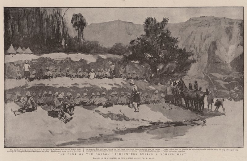 Gordon Highlanders lejr under et bombardement af William T. Maud