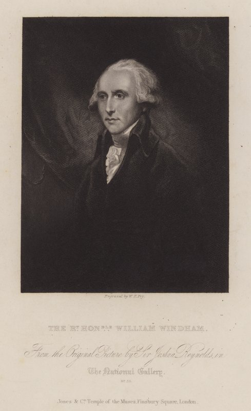 William Windham, engelsk whig-politiker (gravering) af William Thomas Fry