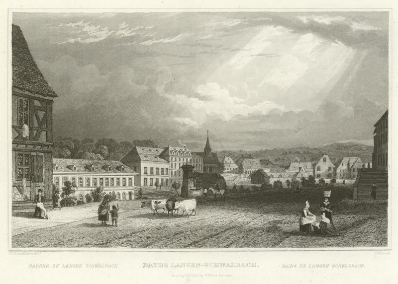 Bade Langen-Schwalbach af William Tombleson