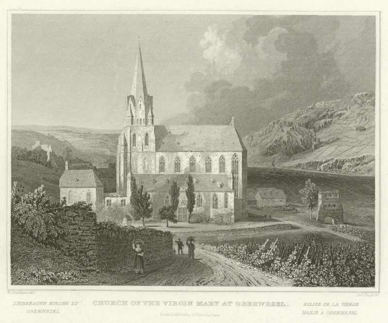 Jomfru Maria Kirke i Oberwesel af William Tombleson