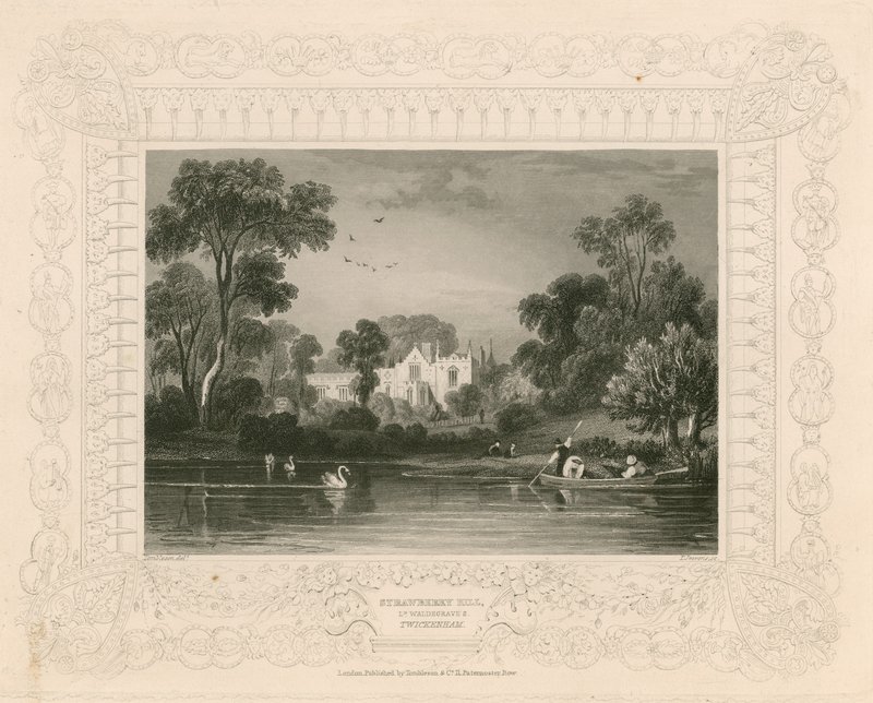 Strawberry Hill, Twickenham, London; Lord Waldegrave af William Tombleson