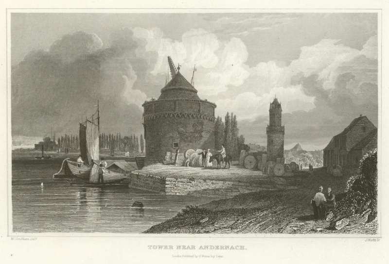 Tårn nær Andernach af William Tombleson