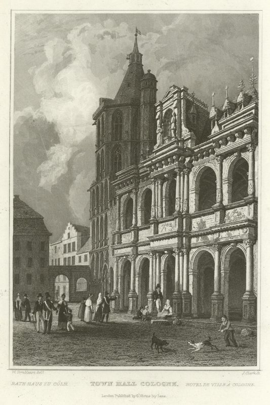 Rådhus Köln af William Tombleson