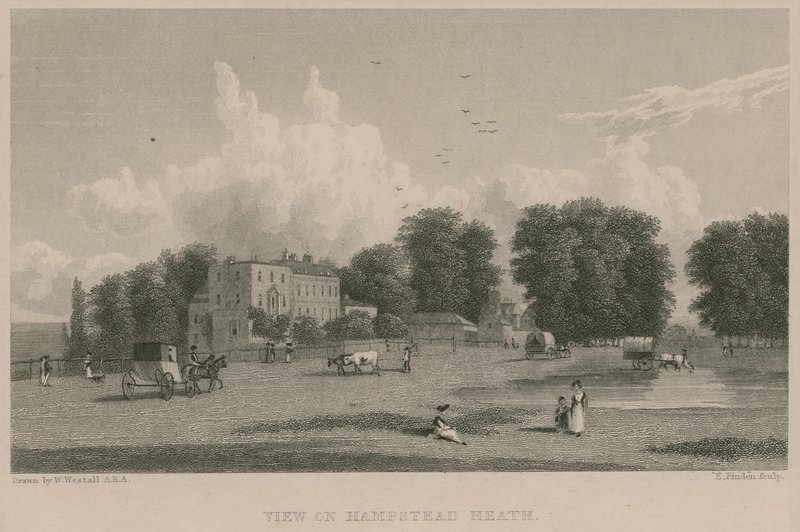 Udsigt over Hampstead Heath af William Westall