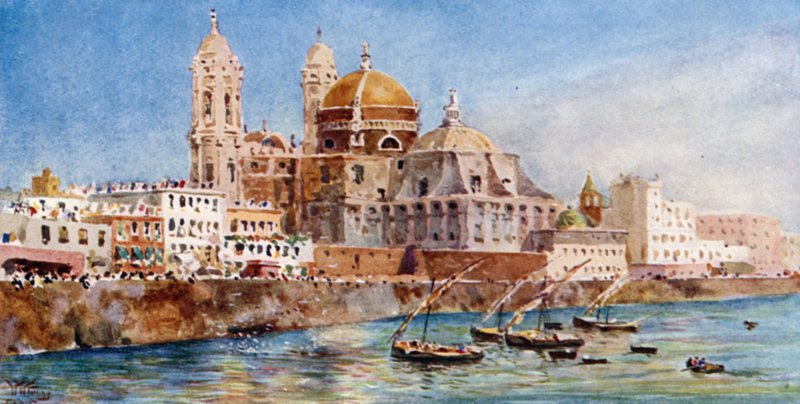Cadiz (farve litho) af William Wiehe Collins