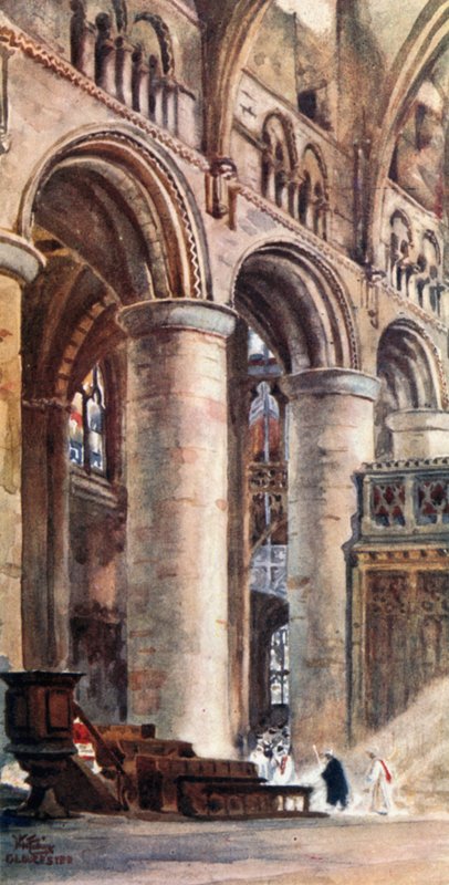 Gloucester, skibets indre (farve litho) af William Wiehe Collins