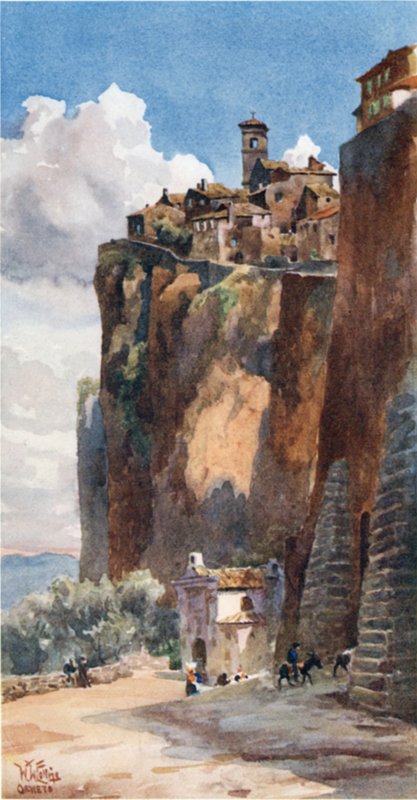Orvieto. Porta Maggiore (farve litho) af William Wiehe Collins