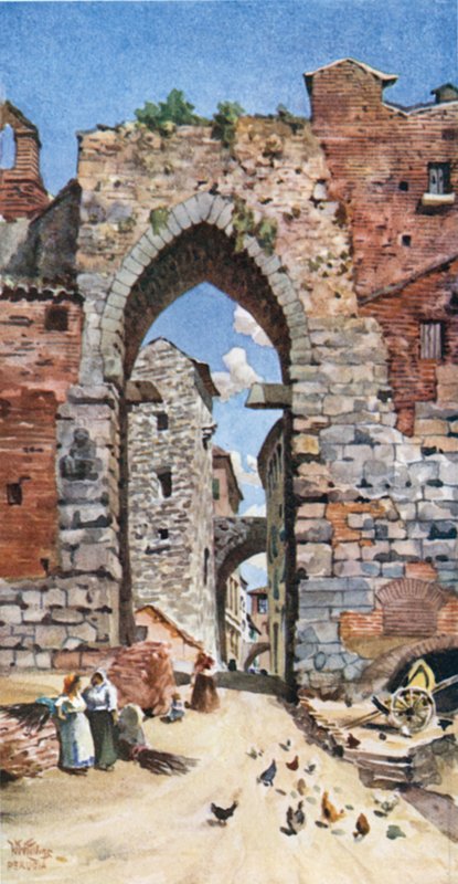 Perugia. Porta Susanna (farve litho) af William Wiehe Collins
