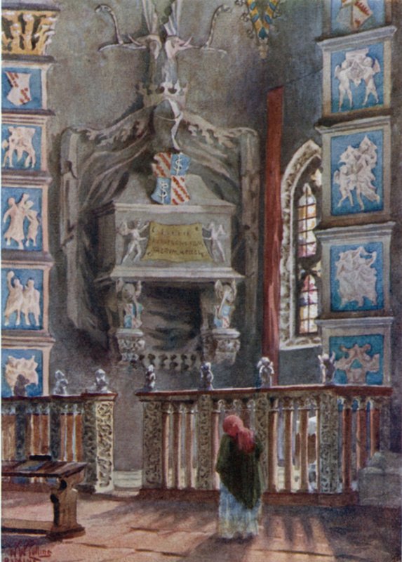 Rimini. Isottas grav i katedralen (farve litho) af William Wiehe Collins